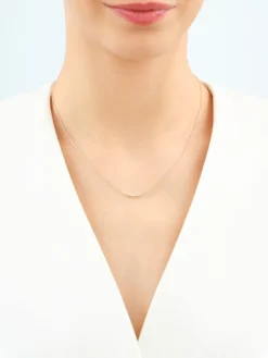 Naszyjnik z żółtego złota z brylantami - 0,15 ct - próba 585