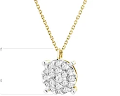 Naszyjnik z żółtego złota z brylantami - 0,25 ct - próba 585