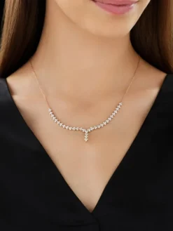 Naszyjnik z żółtego złota z brylantami - 2,00 ct - próba 585