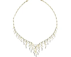 Naszyjnik z żółtego złota z brylantami - 2,77 ct - próba 585