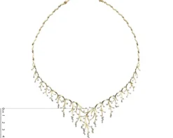 Naszyjnik z żółtego złota z brylantami - 2,77 ct - próba 585