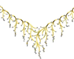 Naszyjnik z żółtego złota z brylantami - 2,77 ct - próba 585