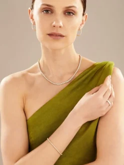 Naszyjnik z żółtego złota z brylantami - 43 cm - - 2,08 ct - próba 585