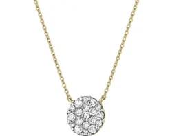 Naszyjnik z żółtego złota z brylantami - 0,50 ct - próba 585