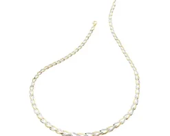 Naszyjnik z żółtego złota z diamentami - 0,10 ct - próba 585