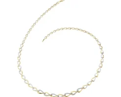 Naszyjnik z żółtego złota z diamentami - 0,15 ct - próba 585