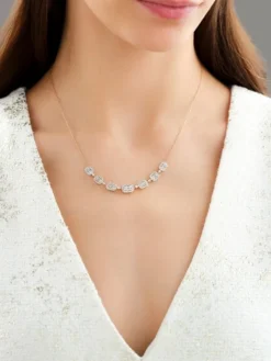 Naszyjnik z żółtego złota z diamentami - 0,97 ct - próba 585