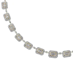 Naszyjnik z żółtego złota z diamentami - 4,88 ct - próba 585