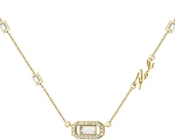 Naszyjnik ze stali szlachetnej z cyrkoniami - Karl Lagerfeld