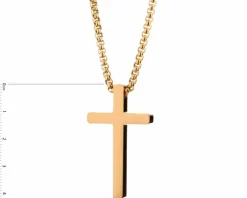 Naszyjnik ze stali szlachetnej - krzyż