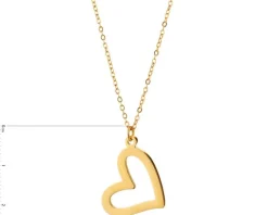 Naszyjnik ze stali szlachetnej - serce