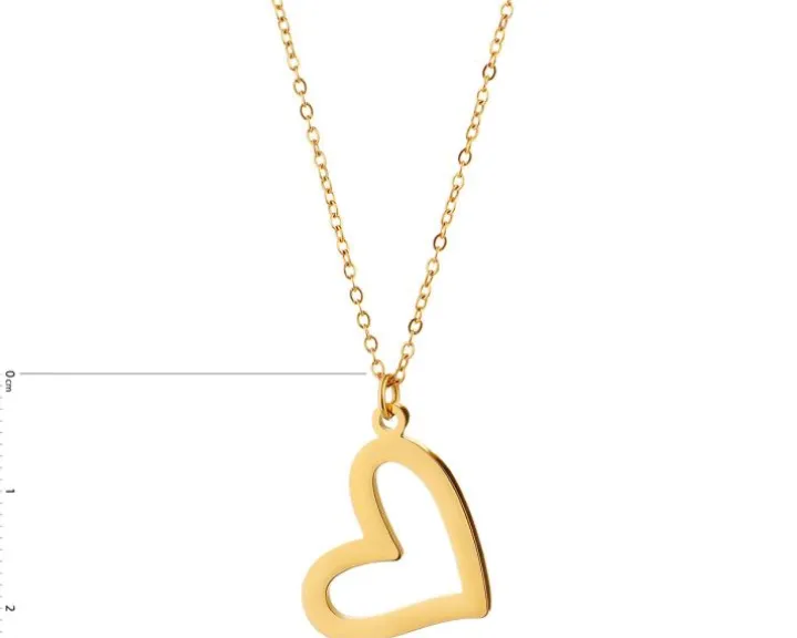 Naszyjnik ze stali szlachetnej - serce