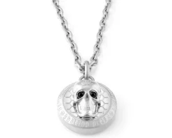 Naszyjnik ze stali szlachetnej z kryształami - czaszka, Philipp Plein