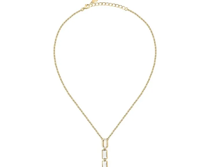 Naszyjnik ze stali szlachetnej z cyrkoniami - Karl Lagerfeld