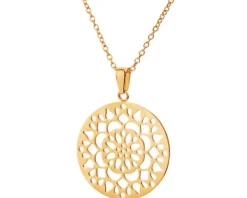 Naszyjnik ze stali szlachetnej - rozeta