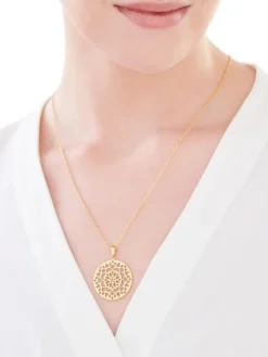 Naszyjnik ze stali szlachetnej - rozeta