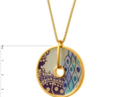 Naszyjnik ze stali szlachetnej z emalią