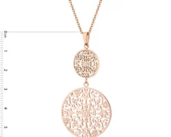 Naszyjnik ze stali szlachetnej - rozeta