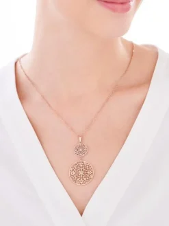 Naszyjnik ze stali szlachetnej - rozeta