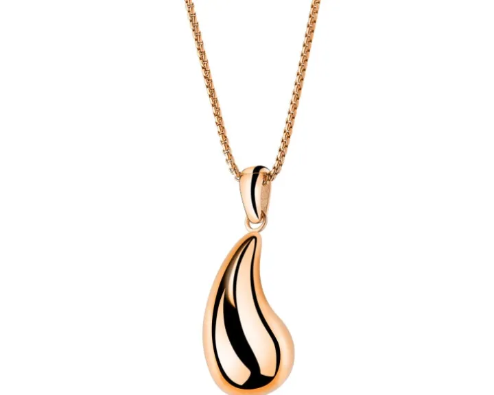 Naszyjnik ze stali szlachetnej - łezka