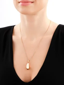 Naszyjnik ze stali szlachetnej - łezka