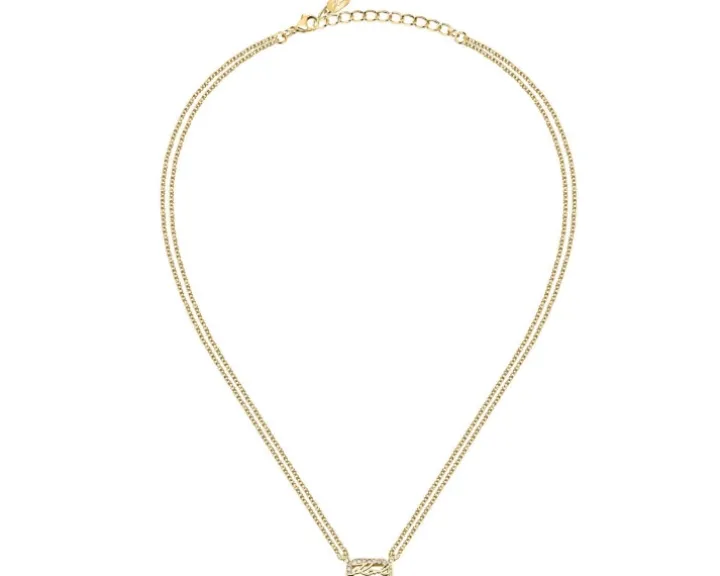 Naszyjnik ze stali szlachetnej z cyrkoniami - Karl Lagerfeld