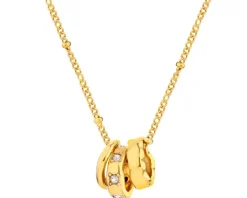 Naszyjnik ze stali szlachetnej z kryształami