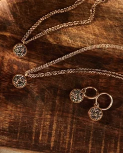 Naszyjnik ze stali szlachetnej z markasytami