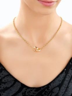 Naszyjnik ze stali szlachetnej z cyrkoniami