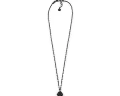 Naszyjnik ze stali szlachetnej z emalią - Philipp Plein