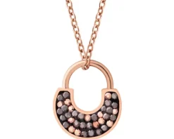 Naszyjnik ze stali szlachetnej z markasytami