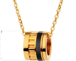 Naszyjnik ze stali szlachetnej z emalią