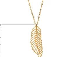 Naszyjnik ze stali szlachetnej - piórko