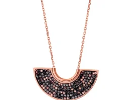 Naszyjnik ze stali szlachetnej z markasytami