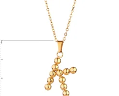 Naszyjnik ze stali szlachetnej - litera K