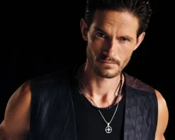 Naszyjnik ze stali szlachetnej z agatami i tygrysim okiem