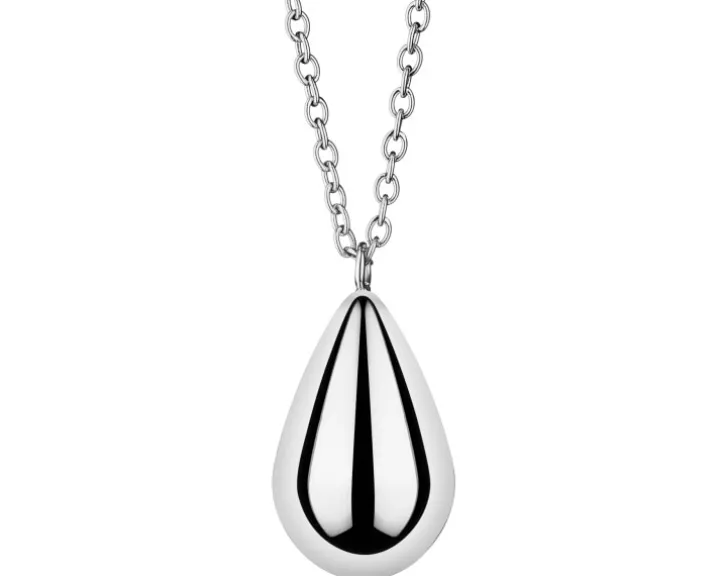 Naszyjnik ze stali szlachetnej - łezka
