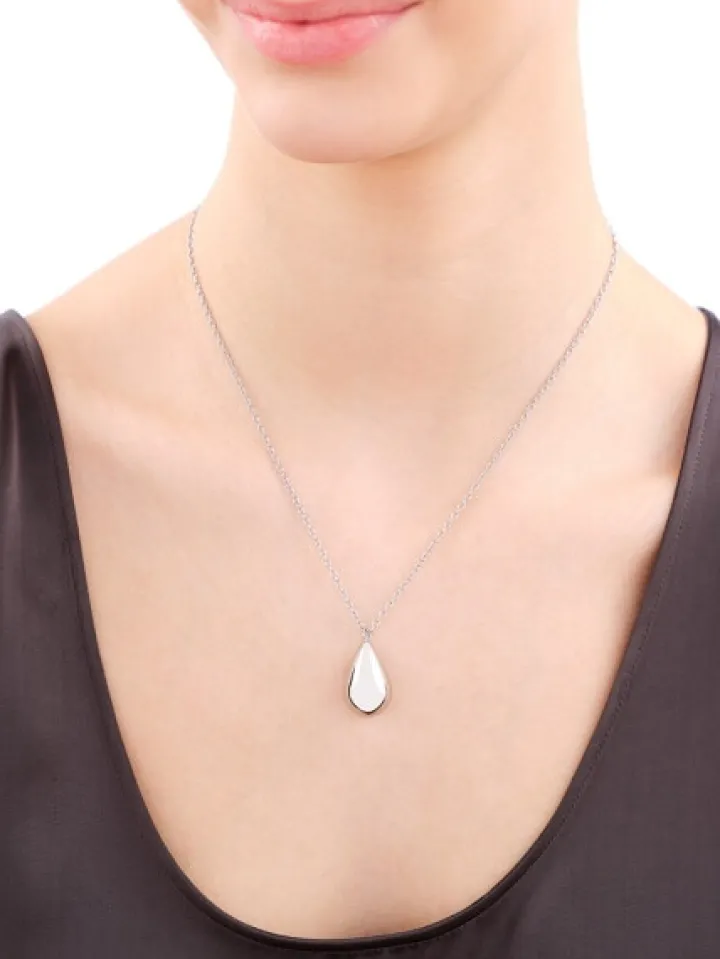 Naszyjnik ze stali szlachetnej - łezka