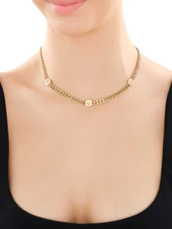 Naszyjnik ze stali szlachetnej z cyrkoniami - gwiazdy