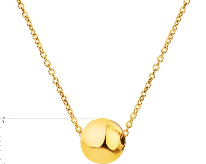 Naszyjnik ze stali szlachetnej - kulka