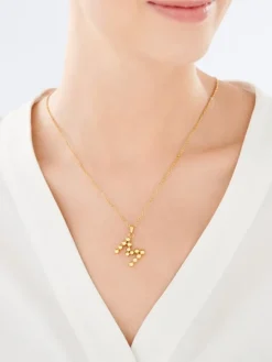 Naszyjnik ze stali szlachetnej - litera M