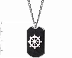 Naszyjnik ze stali szlachetnej - ster