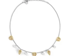 Naszyjnik ze stali szlachetnej z kryształami - czaszki, Philipp Plein