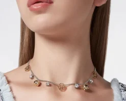 Naszyjnik ze stali szlachetnej z kryształami - czaszki, Philipp Plein