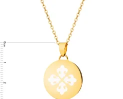 Naszyjnik ze stali szlachetnej z emalią