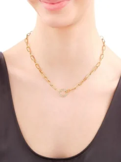 Naszyjnik ze stali szlachetnej z kryształami