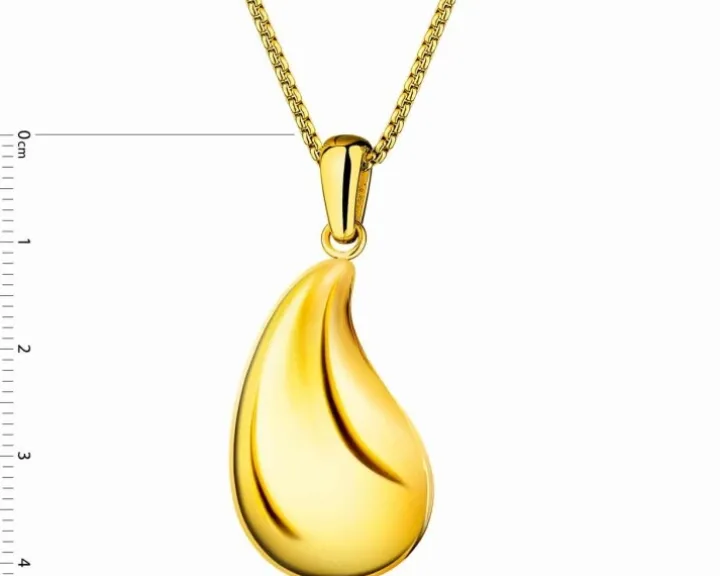 Naszyjnik ze stali szlachetnej - łezka