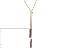 Naszyjnik ze stali szlachetnej z markasytami