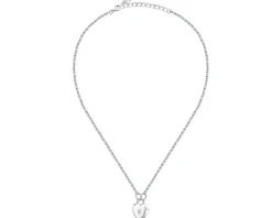 Naszyjnik ze stali szlachetnej z cyrkonią - serce, Karl Lagerfeld