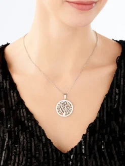 Naszyjnik ze stali szlachetnej - drzewo